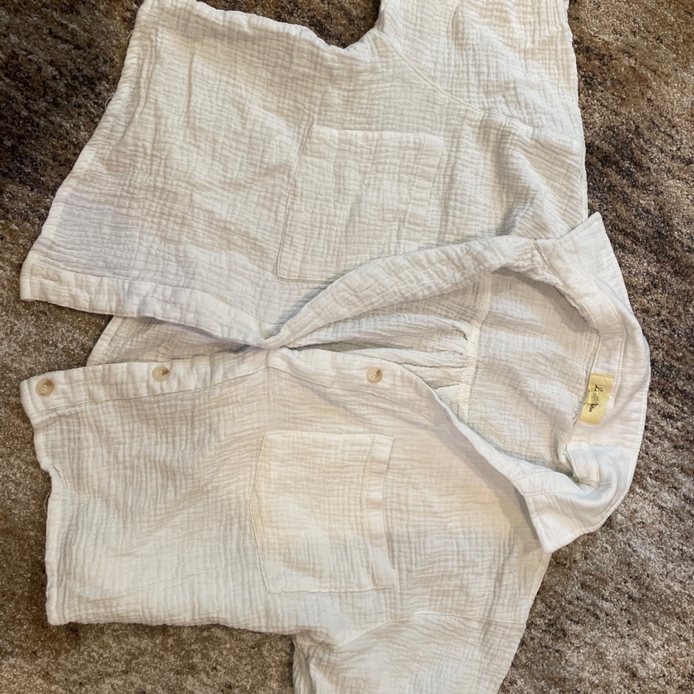 Women’s White Summer Beach Top/ Cover Up Size Large